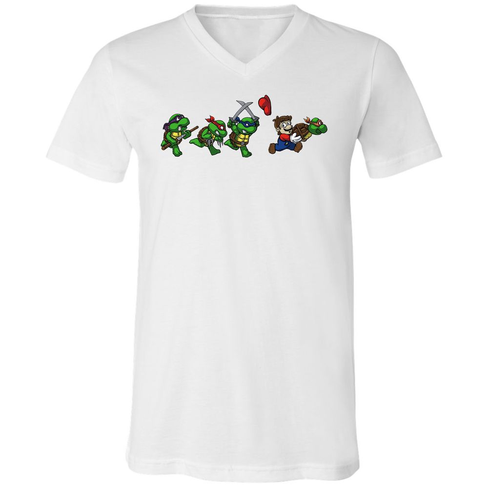 Unisex V-Neck T-Shirt - ELFBWU2L - White - 5