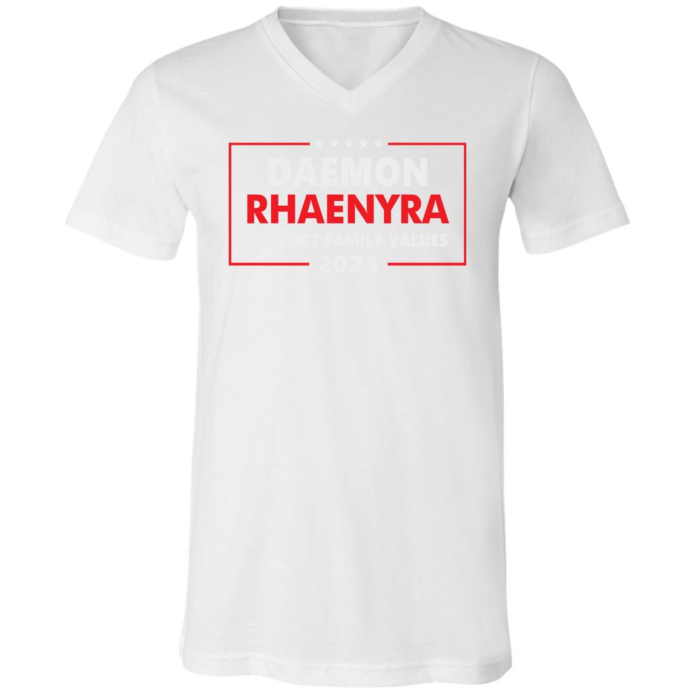 Unisex V-Neck T-Shirt - YTQ5JCNS - White - 5