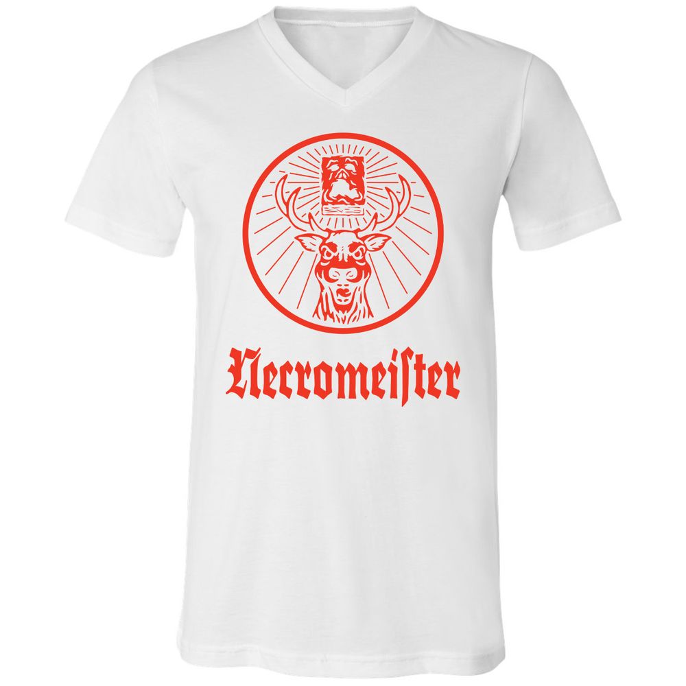 Unisex V-Neck T-Shirt - TVZFM4XH - White - 5