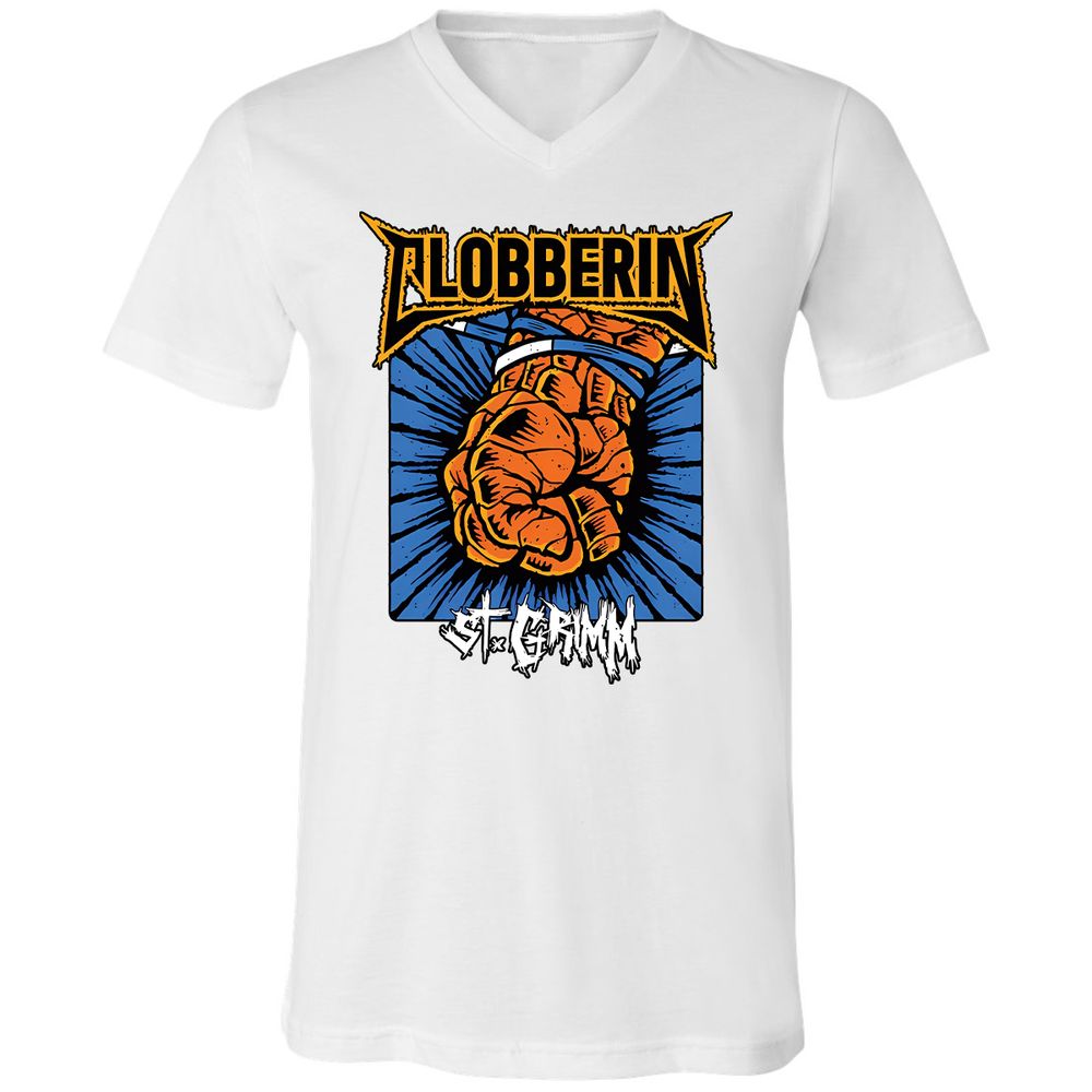 Unisex V-Neck T-Shirt - 31B6DKMJ - White - 5