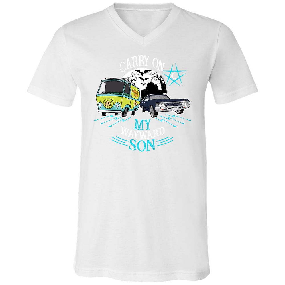 Unisex V-Neck T-Shirt - TZZBD337 - White - 5