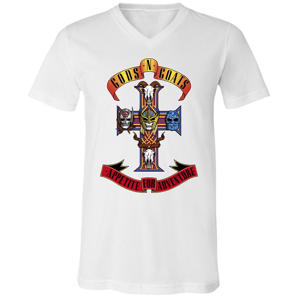 Unisex V-Neck T-Shirt - 87NKQUMR - White - 5