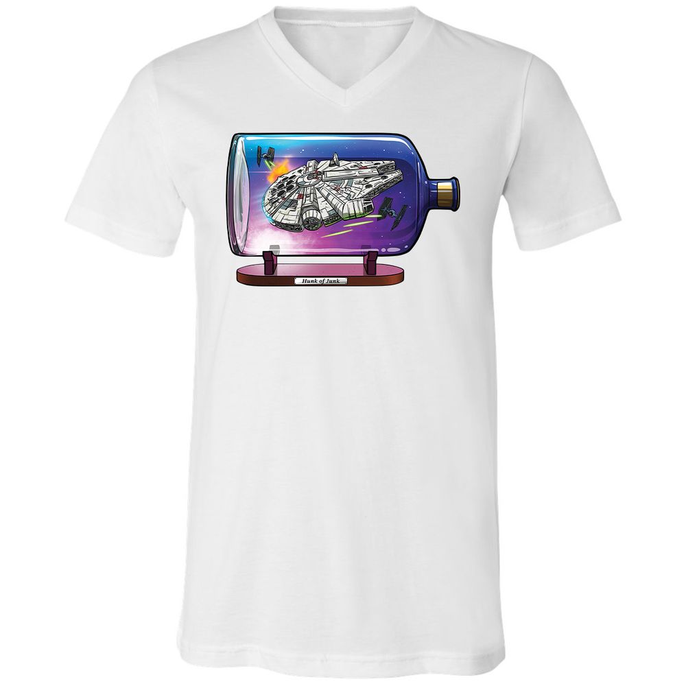 Unisex V-Neck T-Shirt - YPPB3RZW - White - 5