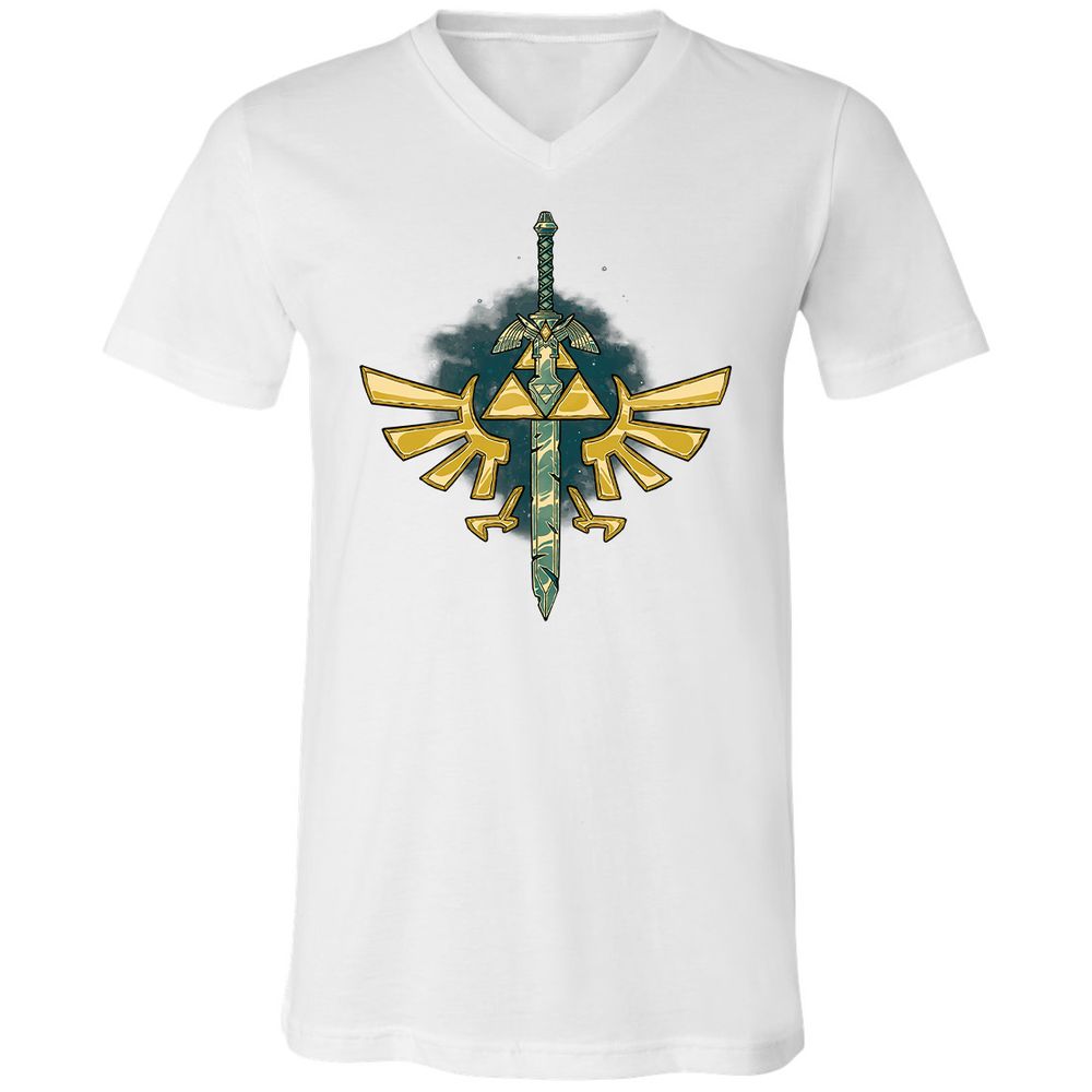 Unisex V-Neck T-Shirt - JHB2CGC4 - White - 5