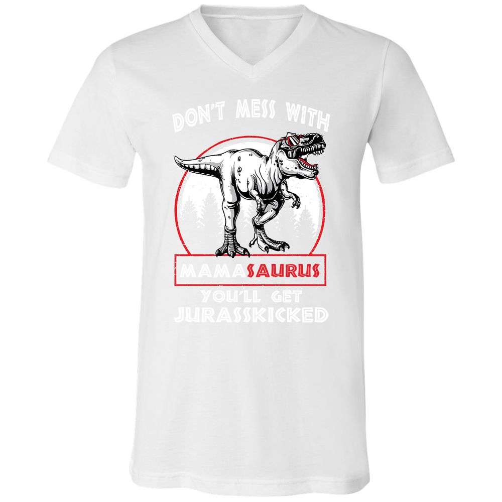 Unisex V-Neck T-Shirt - 4LGLSJLV - White - 5