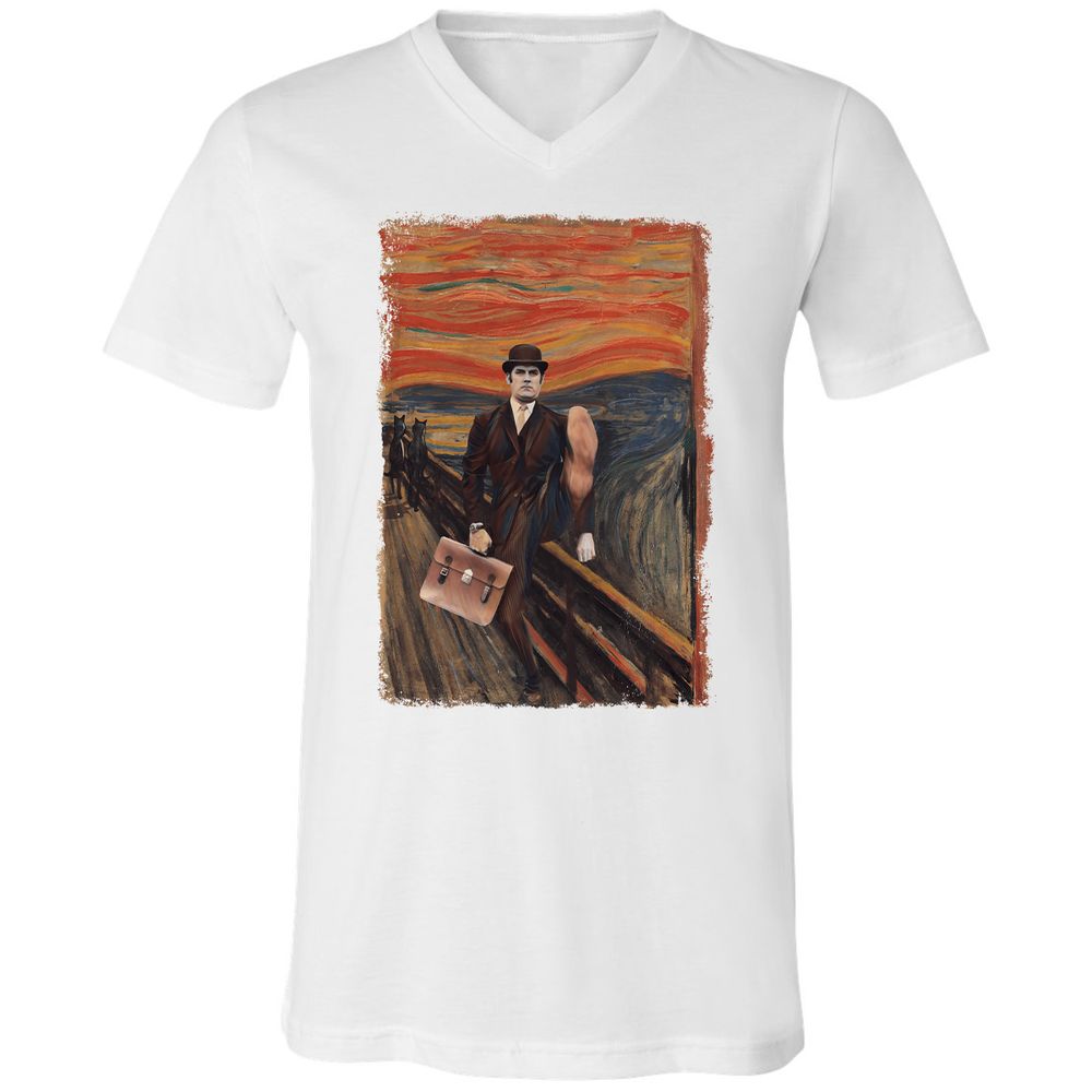 Unisex V-Neck T-Shirt - HGMBPL17 - White - 5