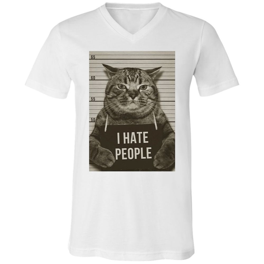 Unisex V-Neck T-Shirt - 1CEY6MXW - White - 5