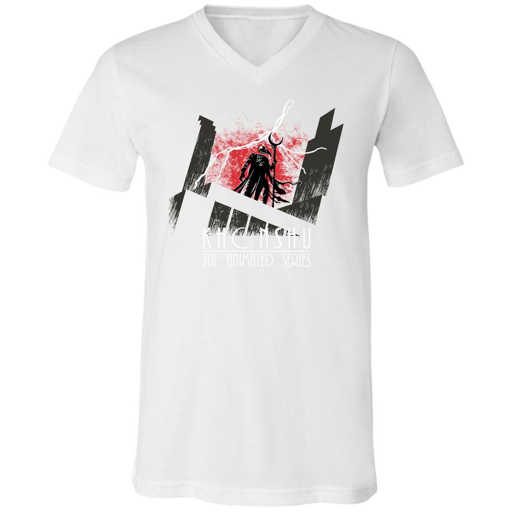 Unisex V-Neck T-Shirt - XQZC5KP9 - White - 5