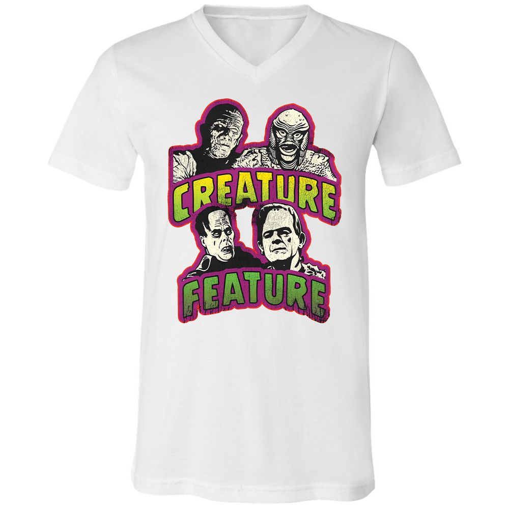 Unisex V-Neck T-Shirt - E3QD1JTW - White - 5