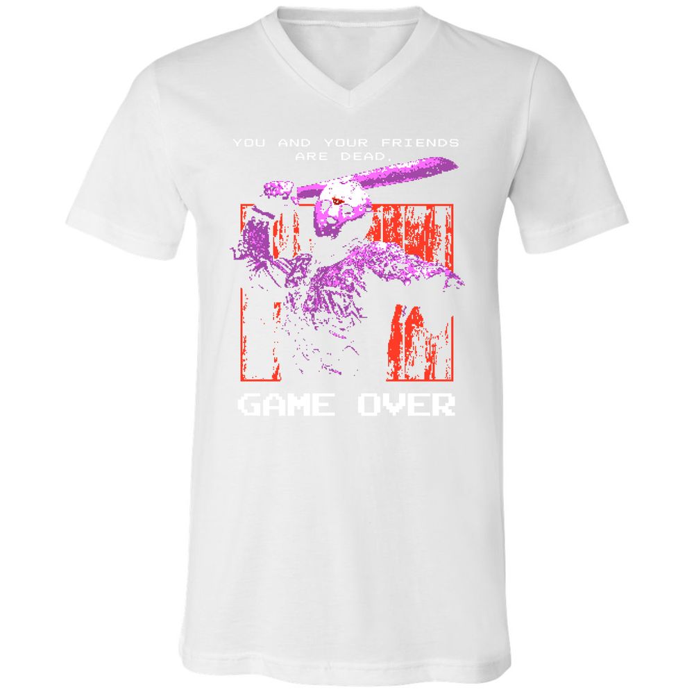 Unisex V-Neck T-Shirt - 62U8UXHT - White - 5