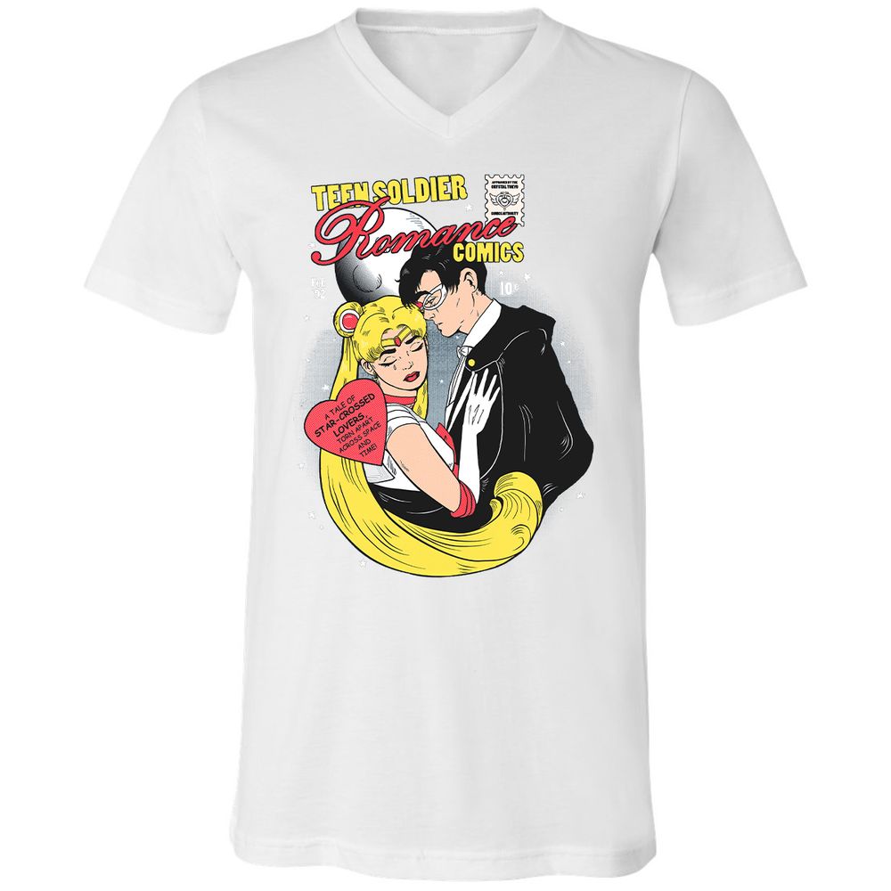 Unisex V-Neck T-Shirt - 93747RWG - White - 5