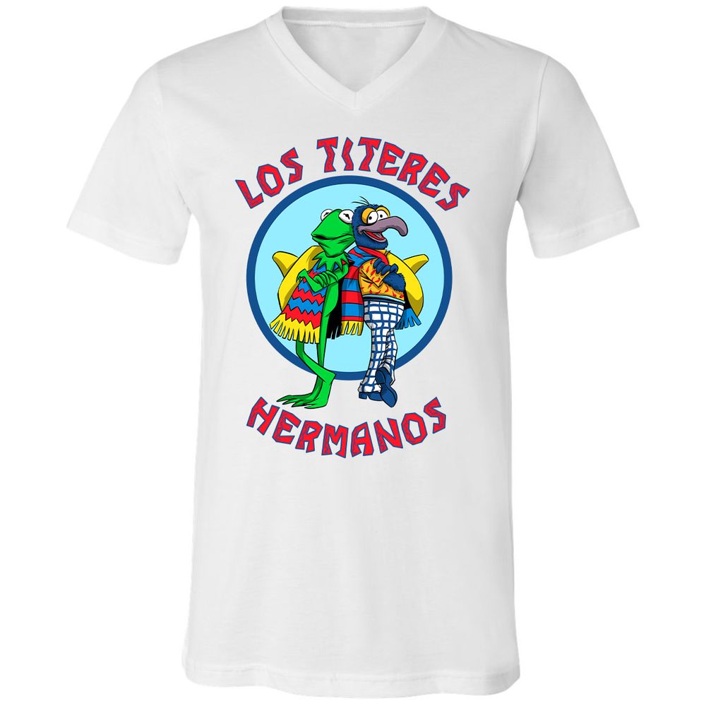 Unisex V-Neck T-Shirt - E2VS5W9B - White - 5