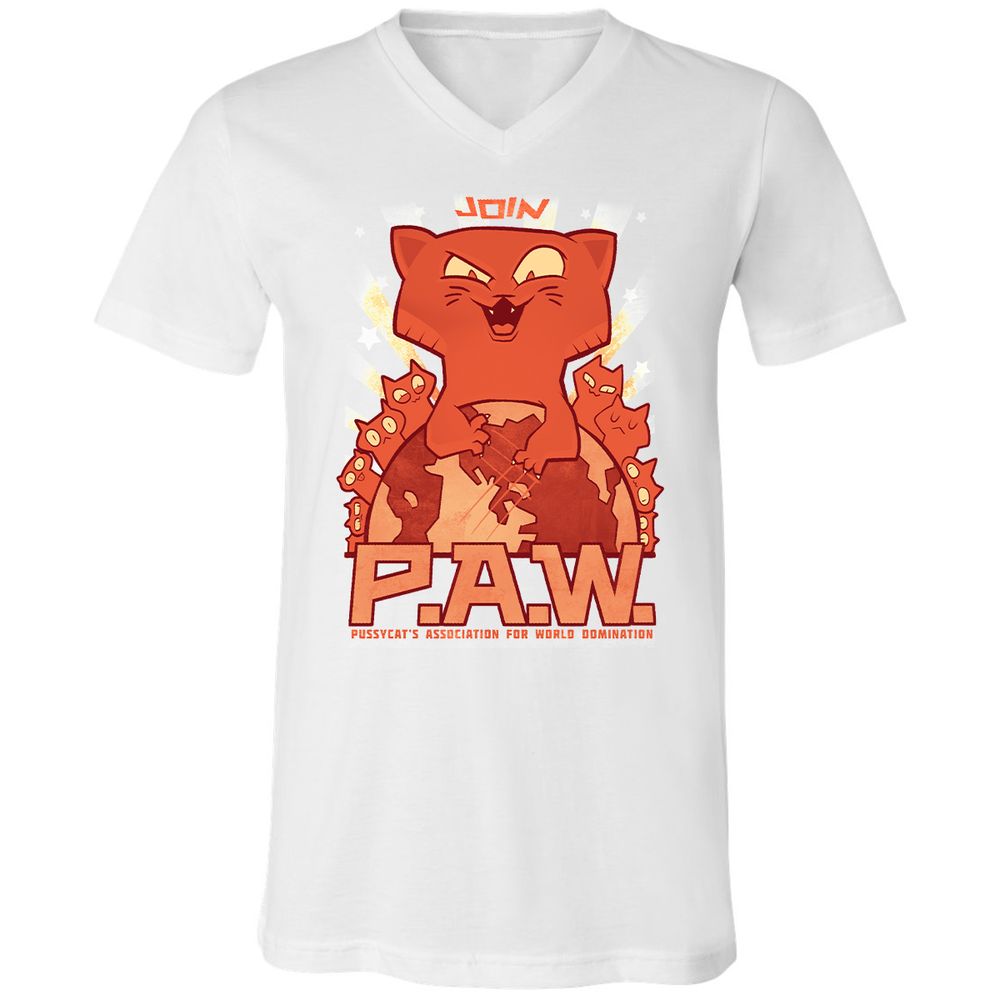 Unisex V-Neck T-Shirt - HMCAWK44 - White - 5