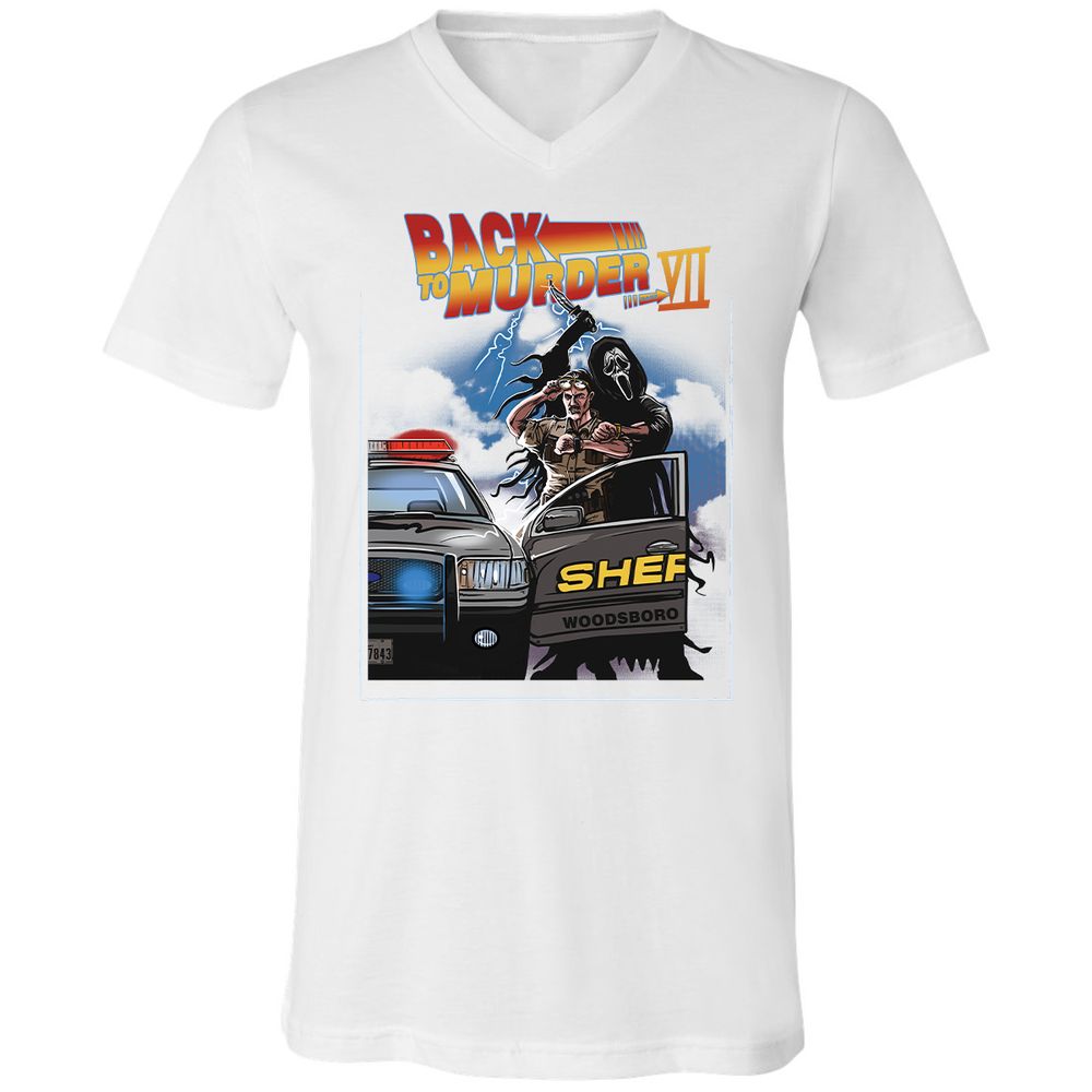 Unisex V-Neck T-Shirt - 7LE4TGQF - White - 5