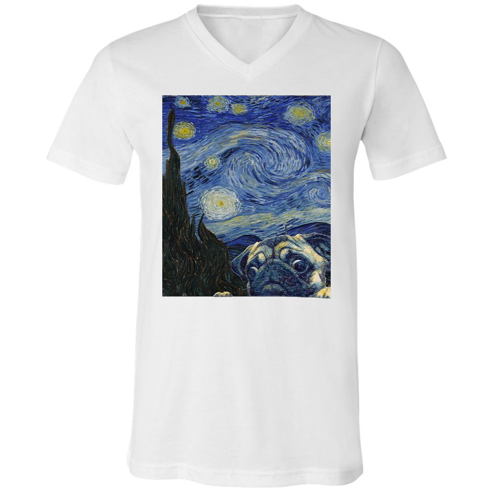 Unisex V-Neck T-Shirt - HJTLKY25 - White - 5