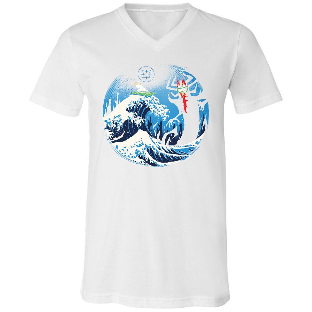 Unisex V-Neck T-Shirt - 4GNP7PWM - White - 5