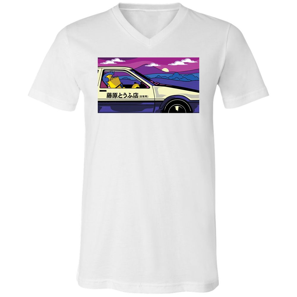 Unisex V-Neck T-Shirt - RKTEVZNB - White - 5