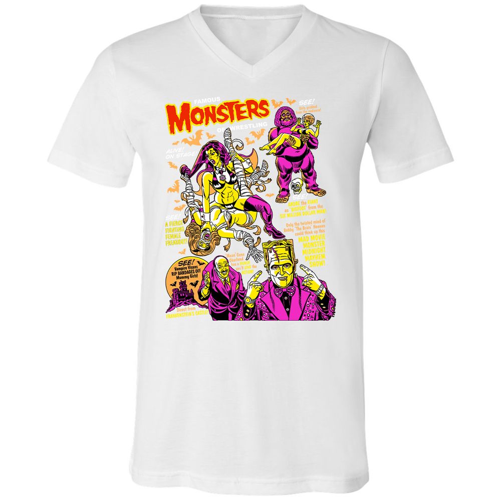 Unisex V-Neck T-Shirt - R3VU4U6T - White - 5