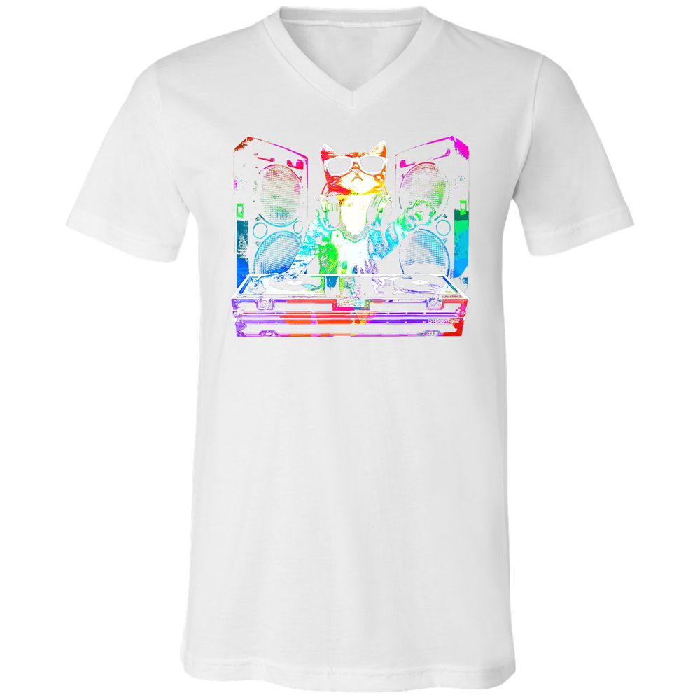 Unisex V-Neck T-Shirt - SLH9TWRJ - White - 5