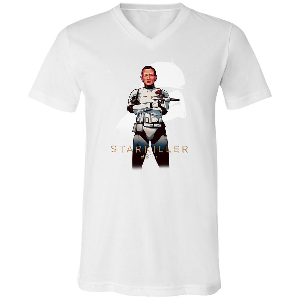 Unisex V-Neck T-Shirt - KX1N4UDK - White - 5
