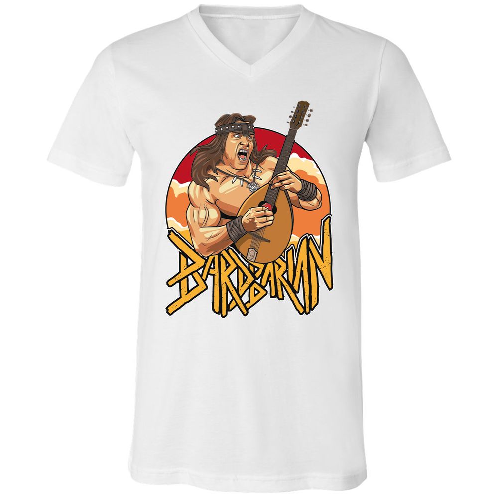 Unisex V-Neck T-Shirt - CMHRVR92 - White - 5