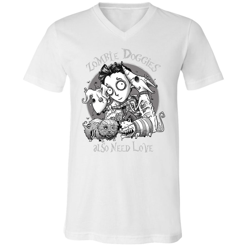 Unisex V-Neck T-Shirt - W2ARTKF4 - White - 5