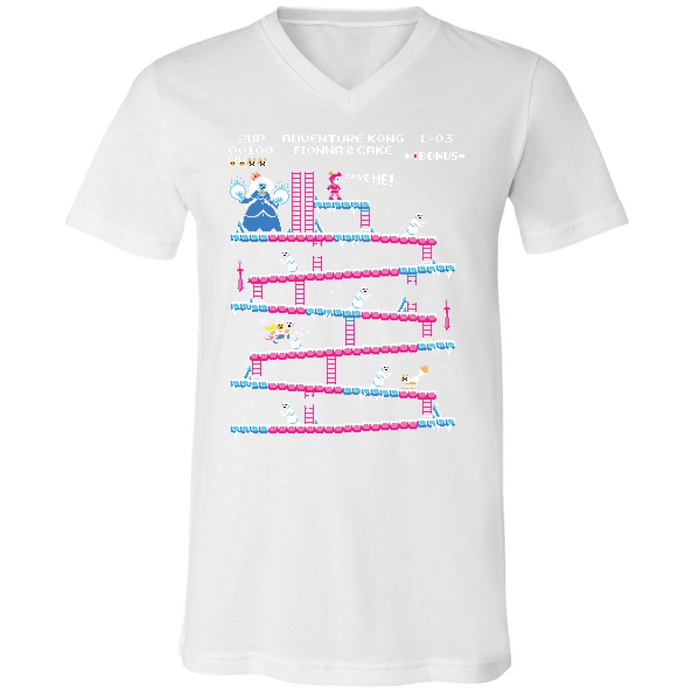 Unisex V-Neck T-Shirt - PYLA8H1V - White - 5