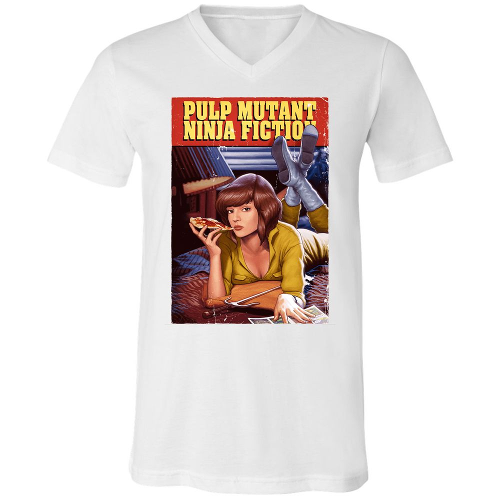 Unisex V-Neck T-Shirt - T3YBCC1N - White - 5