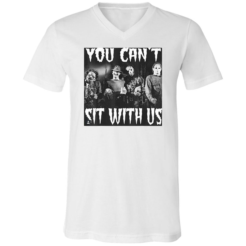 Unisex V-Neck T-Shirt - DNK2J5Q8 - White - 5