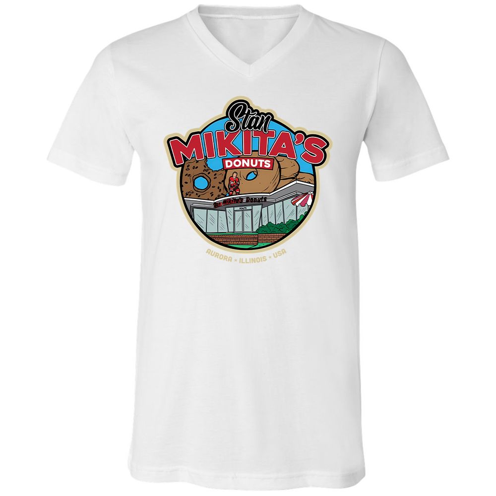 Unisex V-Neck T-Shirt - F7Z14CYV - White - 5
