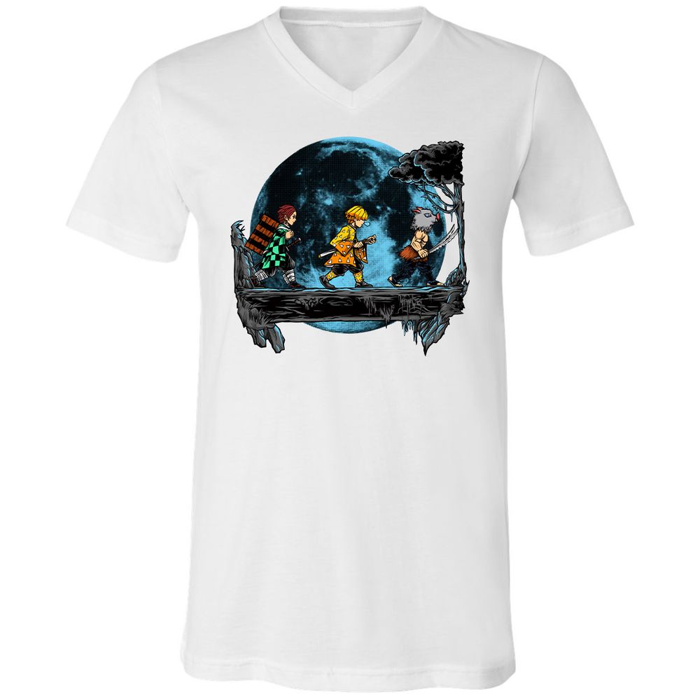 Unisex V-Neck T-Shirt - 97V2UERL - White - 5