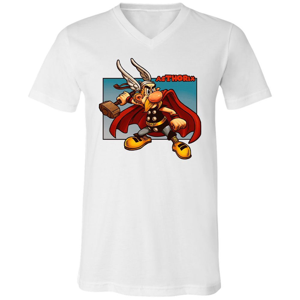 Unisex V-Neck T-Shirt - CK4KJGUY - White - 5