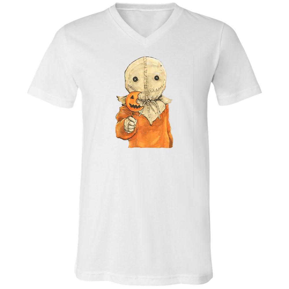 Unisex V-Neck T-Shirt - VNUSNG8E - White - 5