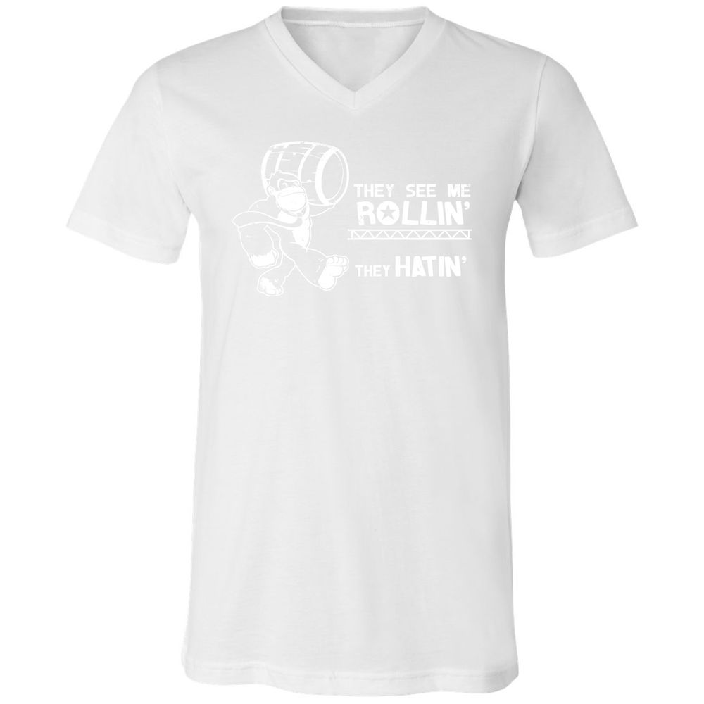 Unisex V-Neck T-Shirt - 9G341W7T - White - 5