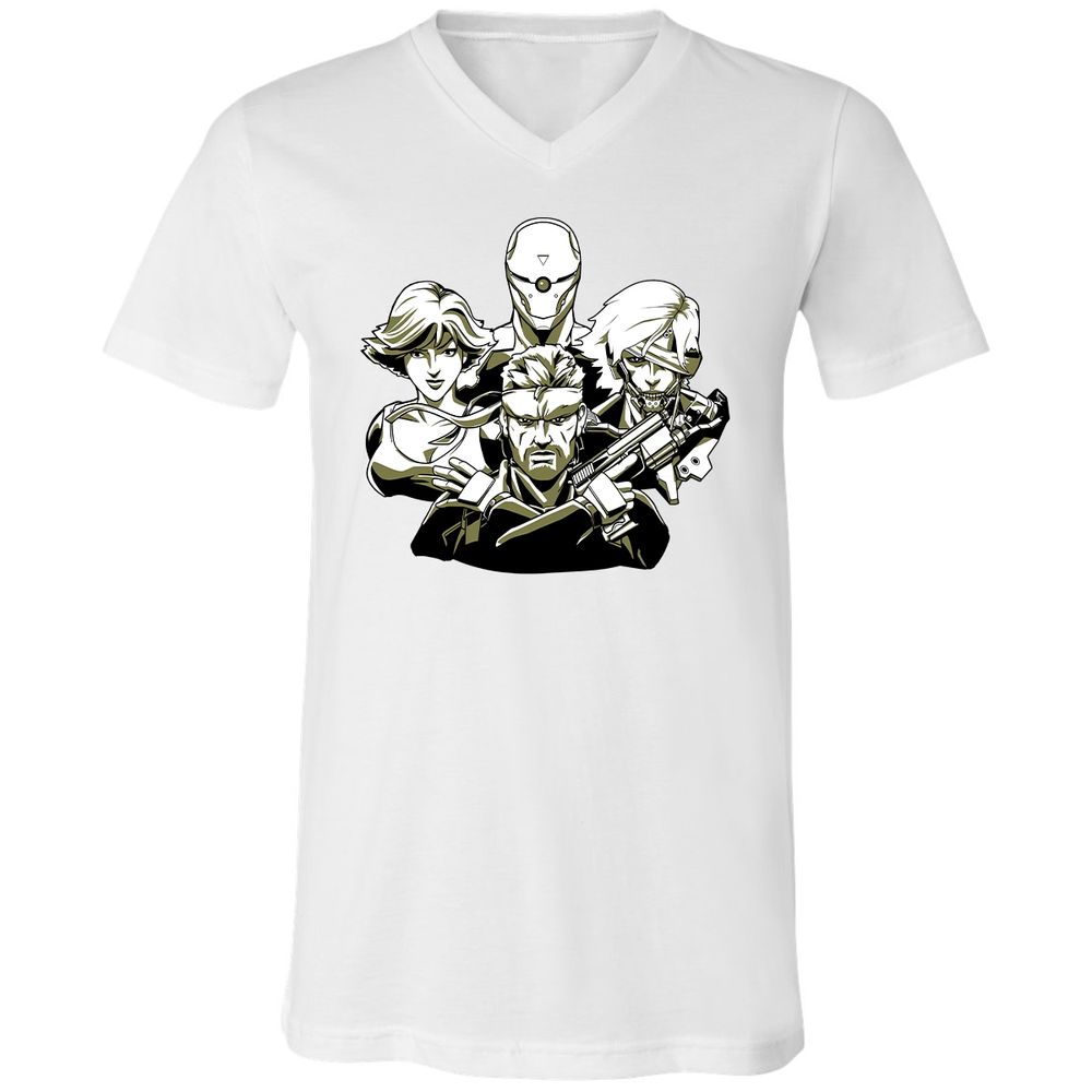 Unisex V-Neck T-Shirt - HHFRMT8S - White - 5