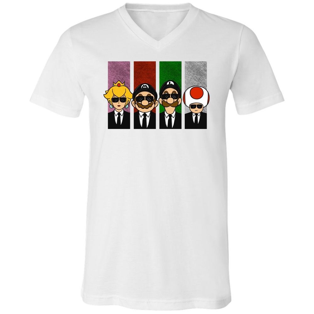 Unisex V-Neck T-Shirt - 1LWQFCUU - White - 5