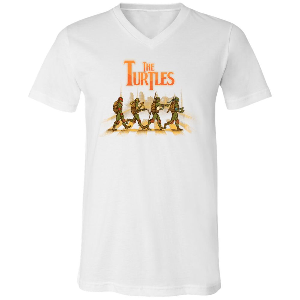 Unisex V-Neck T-Shirt - 4Q5FF1MT - White - 5