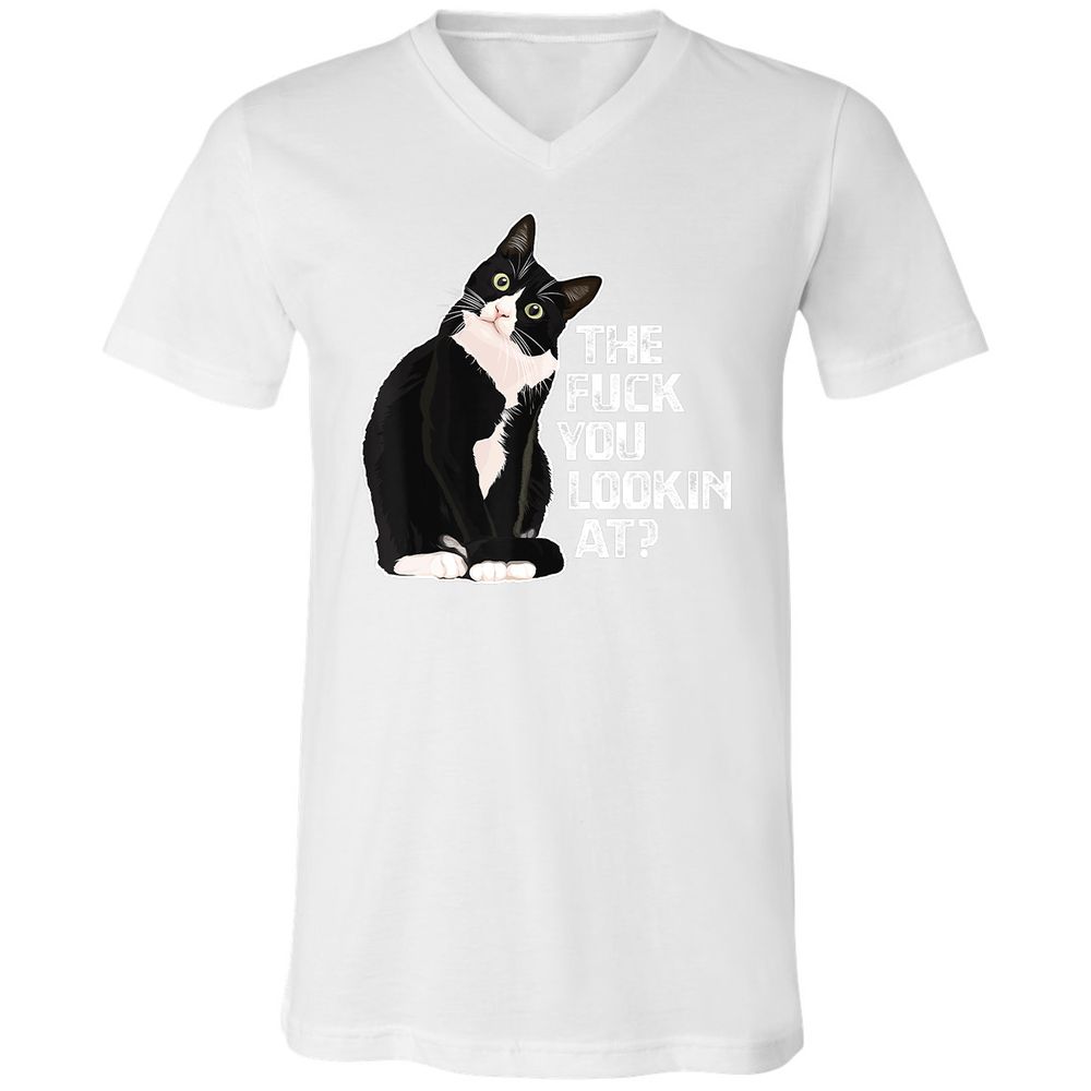 Unisex V-Neck T-Shirt - NWKDUSVB - White - 5