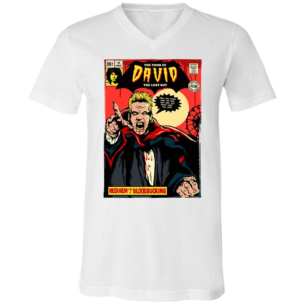 Unisex V-Neck T-Shirt - NTP7C5SC - White - 5