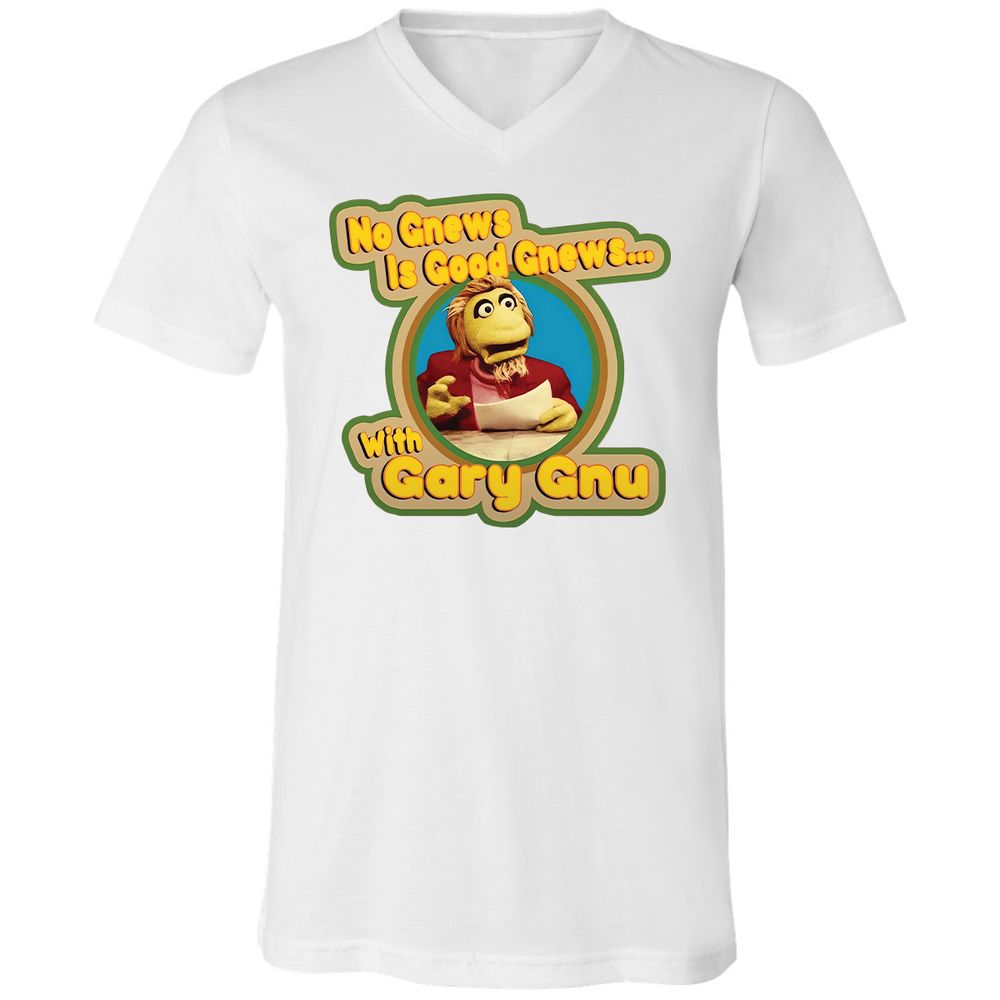 Unisex V-Neck T-Shirt - VKD1EPHQ - White - 5