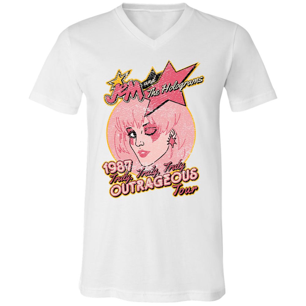 Unisex V-Neck T-Shirt - 4Y2HTL2P - White - 5