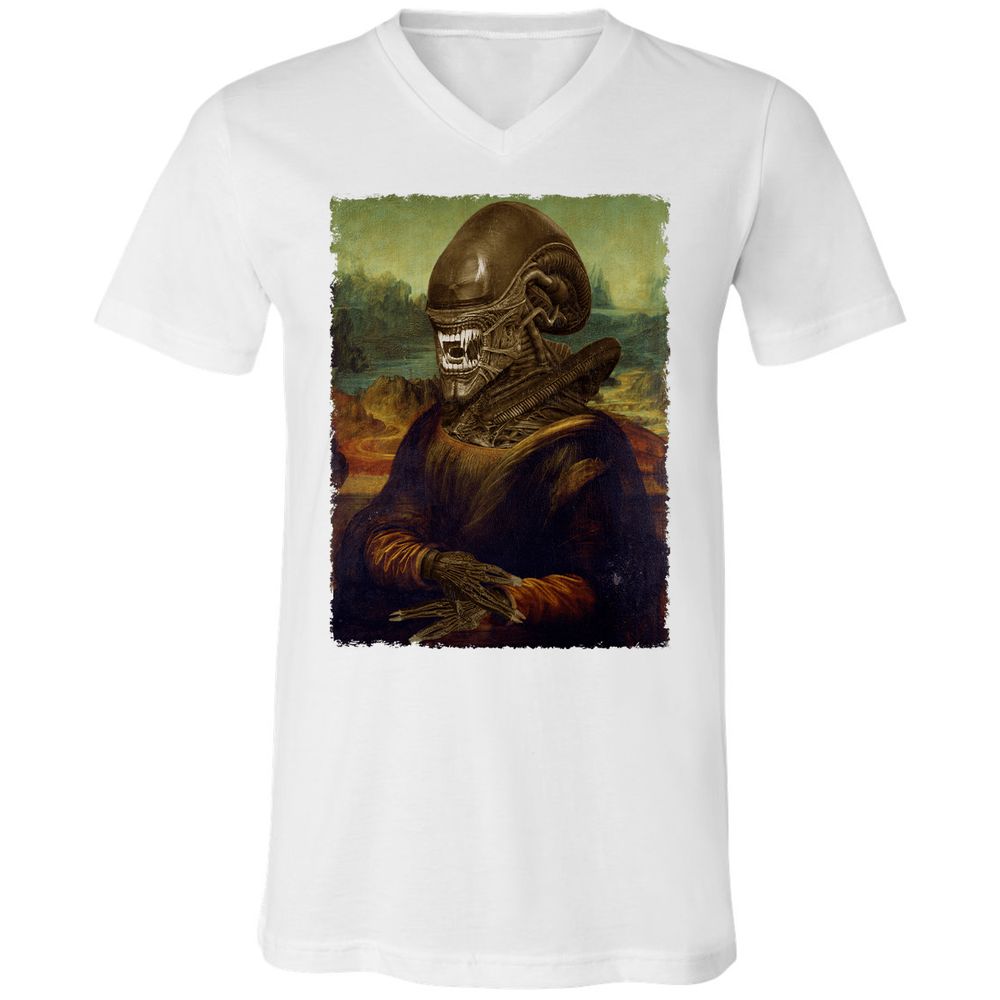 Unisex V-Neck T-Shirt - 1WGK514Y - White - 5