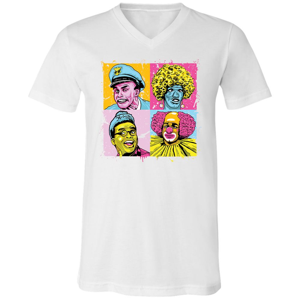 Unisex V-Neck T-Shirt - RRNSPXW5 - White - 5