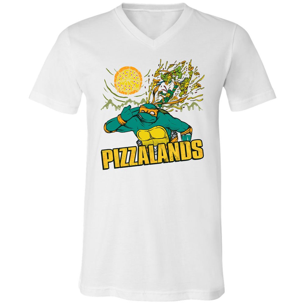 Unisex V-Neck T-Shirt - UQR9CC7Q - White - 5