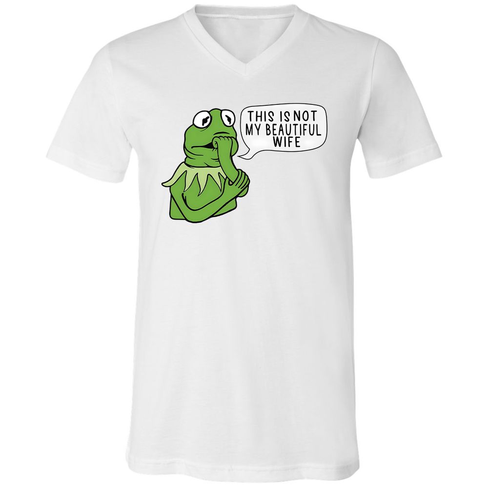 Unisex V-Neck T-Shirt - PUW2FEUU - White - 5