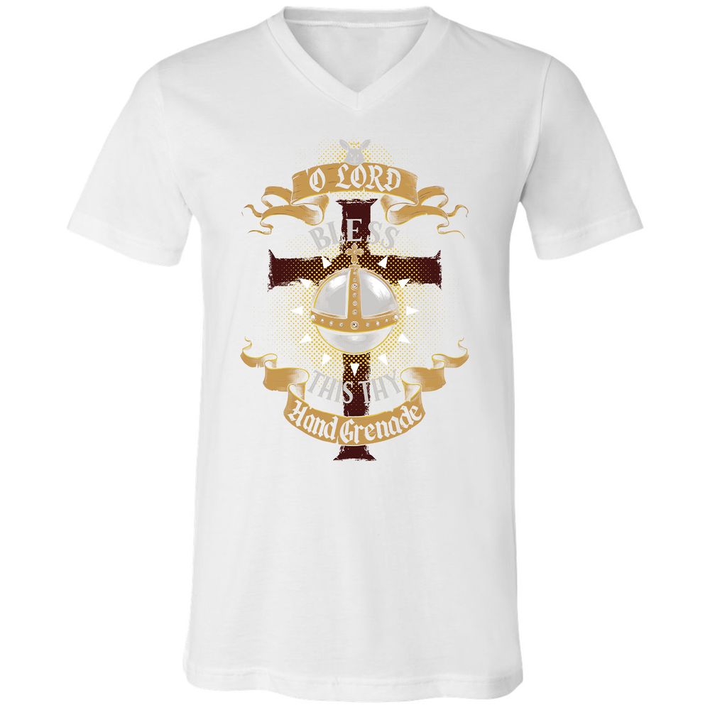 Unisex V-Neck T-Shirt - 713DP4AW - White - 5