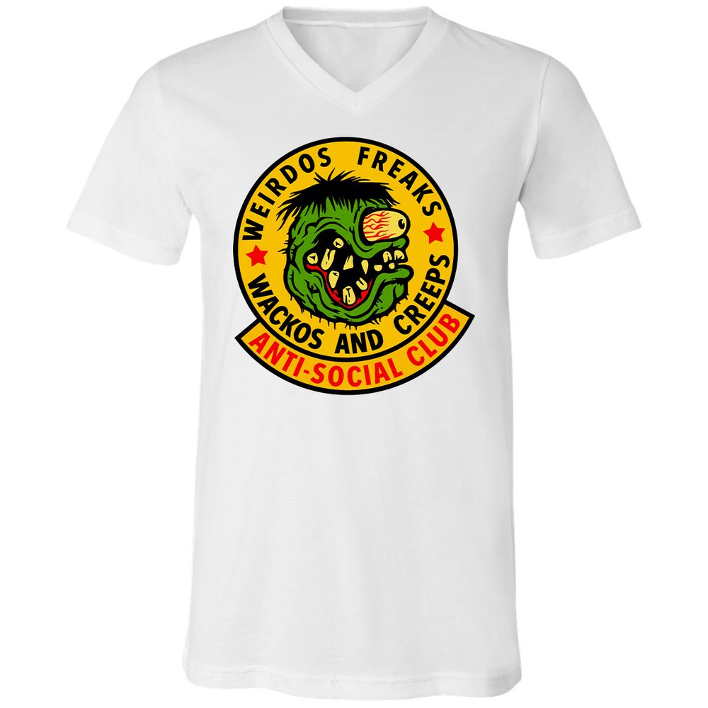 Unisex V-Neck T-Shirt - LLQJZC35 - White - 5