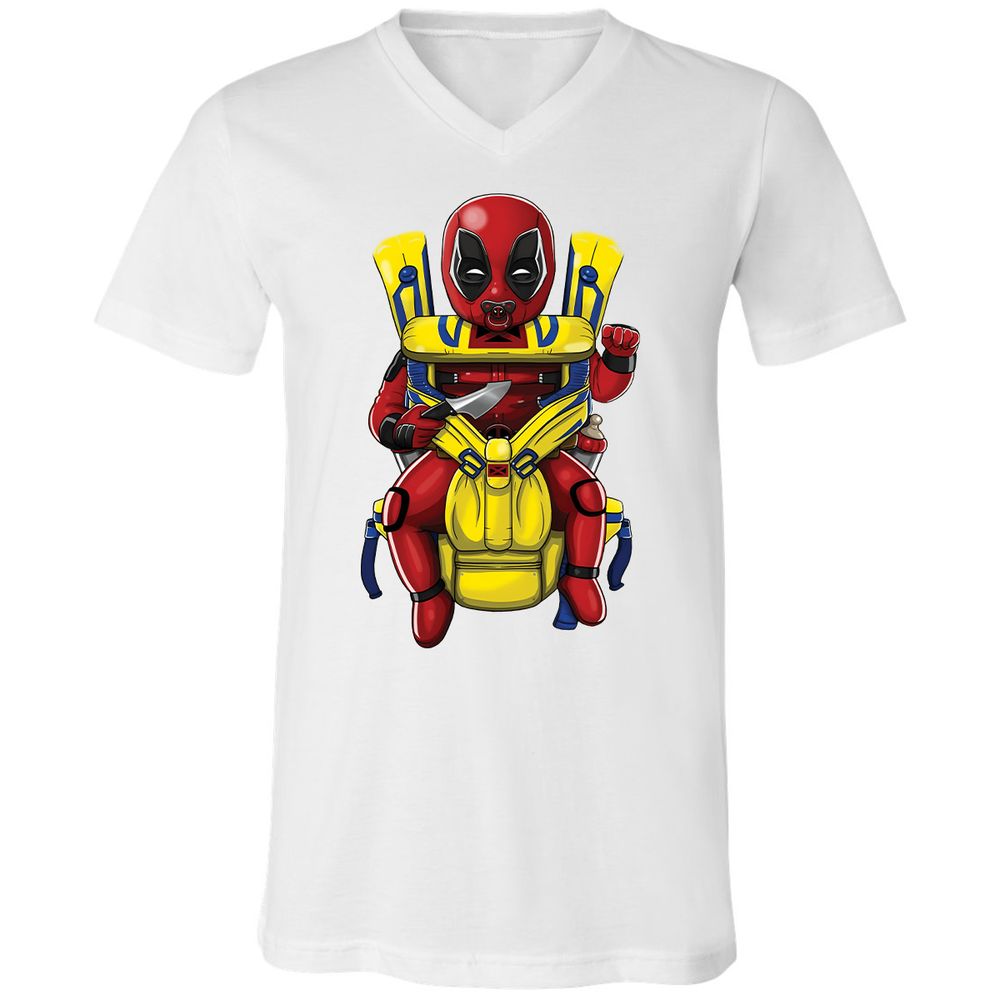 Unisex V-Neck T-Shirt - ZQTCWQ7D - White - 5