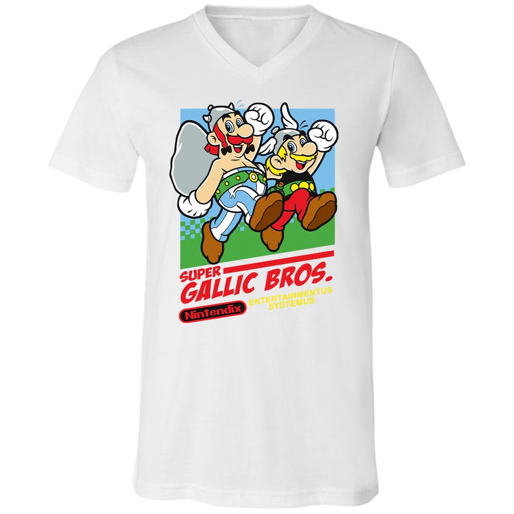 Unisex V-Neck T-Shirt - C4M589FP - White - 5