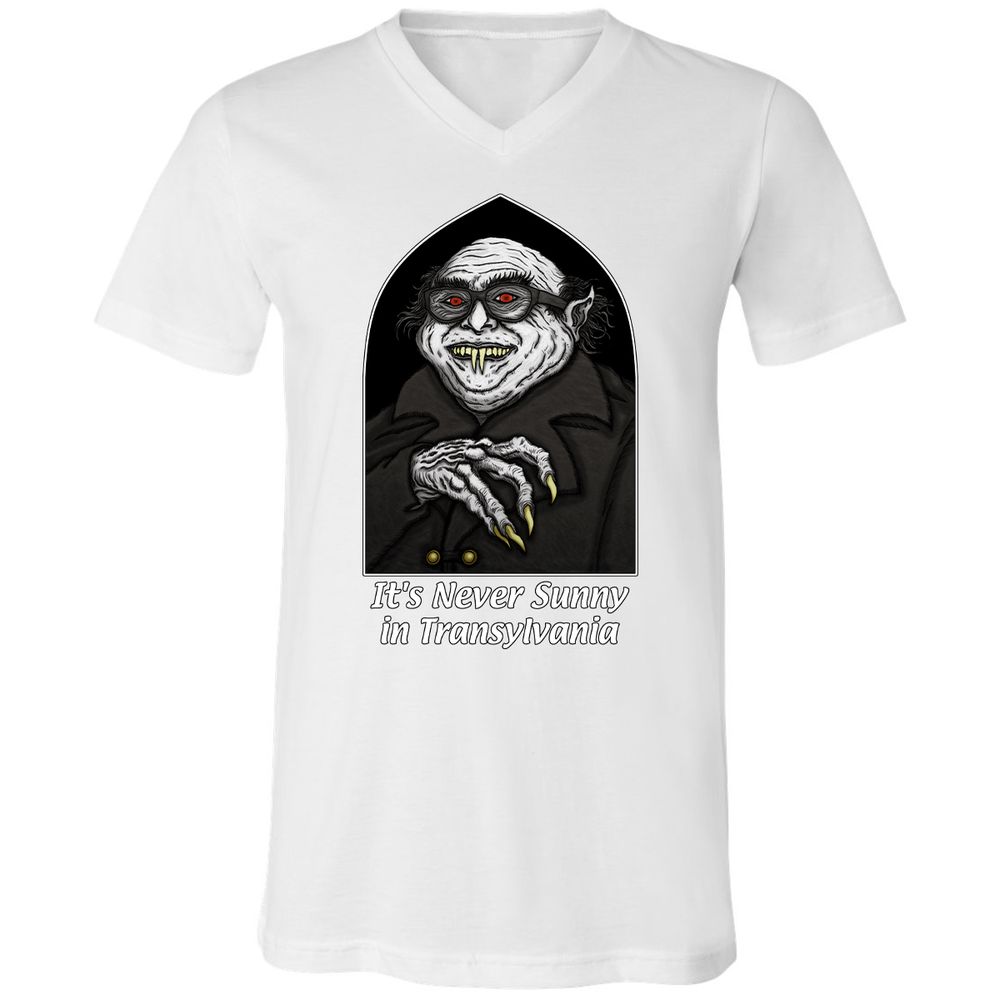 Unisex V-Neck T-Shirt - C1JWRPPX - White - 5